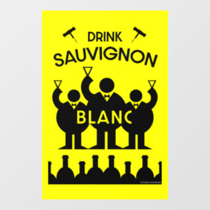 Autocollant Pour Fenêtre Boisson de vin Sauvignon Blanc