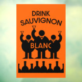 Autocollant Pour Fenêtre Boisson de vin Sauvignon Blanc (Feuille 3)