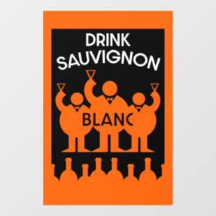 Autocollant Pour Fenêtre Boisson de vin Sauvignon Blanc