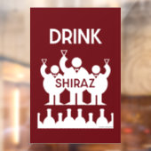 Autocollant Pour Fenêtre Boissons de vins de Shiraz (Feuille 2)