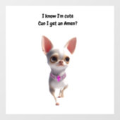 Autocollant Pour Fenêtre Boîtier de fenêtre Silhouette Chihuahua (Feuille)