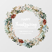 Autocollant Pour Fenêtre Bon thanksgiving À feuillage persistant Eucalyptus (Feuille)