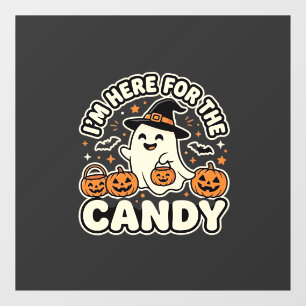 Autocollant Pour Fenêtre Bonbons Halloween Fantôme Citrouille Design