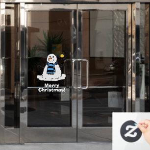 Autocollant Pour Fenêtre Bonhomme de neige avec autocollant de fenêtre Joye