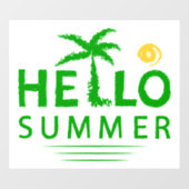 Autocollant Pour Fenêtre Bonjour été (Feuille)