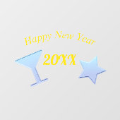 Autocollant Pour Fenêtre Bonne année (Feuille)