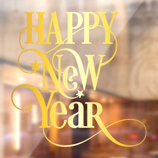 Autocollant Pour Fenêtre Bonne année (Feuille 2)