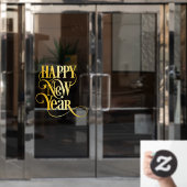 Autocollant Pour Fenêtre Bonne année (Porte de bureau)