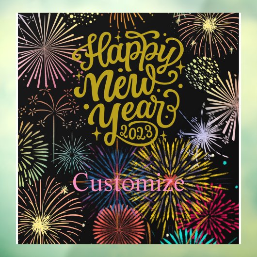 Autocollant Pour Fenêtre Bonne année 2023 Thunder_Cove (Feuille 3)