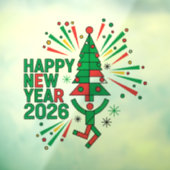 Autocollant Pour Fenêtre Bonne année 2026 Célébration (Feuille 3)