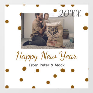 Autocollant Pour Fenêtre Bonne année Père célibataire ajouter photo nom bru
