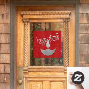 Autocollant Pour Fenêtre Bonne Fête De Lumière De Diwali