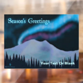 Autocollant Pour Fenêtre Bonnes Fêtes - Blue Aurora (Feuille 2)