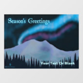 Autocollant Pour Fenêtre Bonnes Fêtes - Blue Aurora (Feuille)