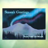 Autocollant Pour Fenêtre Bonnes Fêtes - Blue Aurora (Feuille 3)