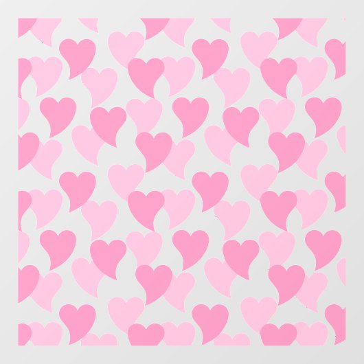 Autocollant Pour Fenêtre Bons Coeurs Motif sans couture (Feuille)