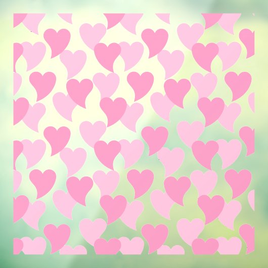 Autocollant Pour Fenêtre Bons Coeurs Motif sans couture (Feuille 3)