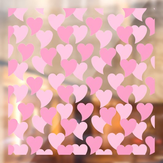 Autocollant Pour Fenêtre Bons Coeurs Motif sans couture (Feuille 2)