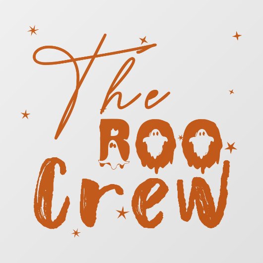 Autocollant Pour Fenêtre Boo d'Halloween à l'équipage de Boo (Feuille)