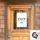 Autocollant Pour Fenêtre BOO ! - Haunted Halloween Skull Dance