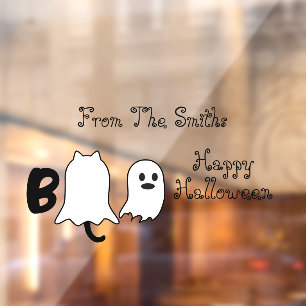 Autocollant Pour Fenêtre Boo Joyeux Halloween Mignon