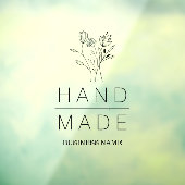 Autocollant Pour Fenêtre Botanical Simple Minimalist Handmade Business (Feuille 3)