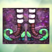 Autocollant Pour Fenêtre Bottes de sorcière d'Halloween Whimsical violet ve (Feuille 3)