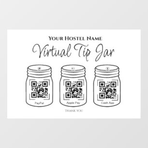 Autocollant Pour Fenêtre Bouchon virtuel 3 jarres simple code QR scannable