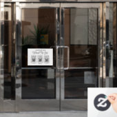 Autocollant Pour Fenêtre Bouchon virtuel 3 jarres simple code QR scannable (Porte de bureau)