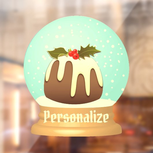 Autocollant Pour Fenêtre Boudin boudin neige globe tourteau d'hiver rouge v (Feuille 2)