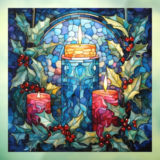 Autocollant Pour Fenêtre Bougies en verre tendu Clou de fenêtre (Feuille 3)