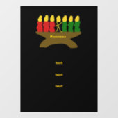 Autocollant Pour Fenêtre Bougies Kwanzaa Kinara (Feuille)