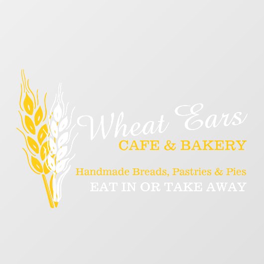 Autocollant Pour Fenêtre Boulangerie artisanale écriteau de blé (Feuille)