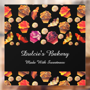 Autocollant Pour Fenêtre Boulangerie Colorée Mignonne, Chef, Traiteur, Fabr