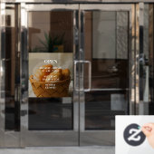 Autocollant Pour Fenêtre Boulangerie Heures d'ouverture Fenêtre Clôture (Porte de bureau)