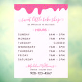 Autocollant Pour Fenêtre Boulangerie rose Frosting Dristing Heures Clouage  (Feuille 3)