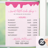 Autocollant Pour Fenêtre Boulangerie rose Frosting Dristing Heures Clouage  (Maison)