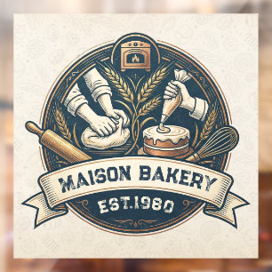 Autocollant Pour Fenêtre Boulangerie Rurale Boutique Pâtisserie Dessert Gât