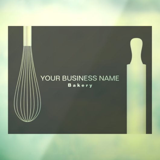Autocollant Pour Fenêtre Boulangerie Simple Moderne | Entreprise de Boulang (Feuille 3)