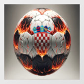 Autocollant Pour Fenêtre Boule de football croate fière (Feuille)