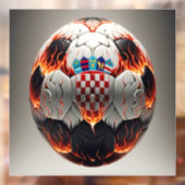 Autocollant Pour Fenêtre Boule de football croate fière (Feuille 2)
