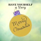 Autocollant Pour Fenêtre Boule d'or Joyeux Noël (Feuille 3)