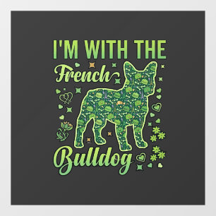 Autocollant Pour Fenêtre Bouledogue français Halloween Macaron Tour Eiffel_