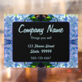 Autocollant Pour Fenêtre Bouquets d'hydrangées bleu violet (Feuille 2)