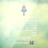 Autocollant Pour Fenêtre Boutique de boulangerie de gâteaux Entreprise (Feuille 3)