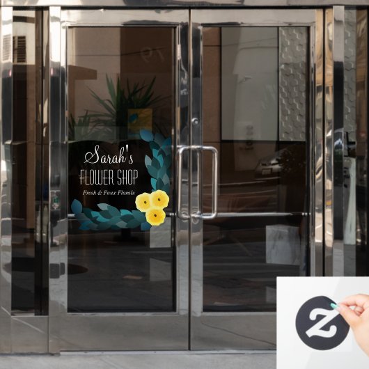 Autocollant Pour Fenêtre Boutique de fleurs Ranunculus (Porte de bureau)