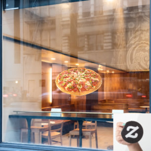 Autocollant Pour Fenêtre Boutique de Pizza Fromage Pain Bacon Américain Che