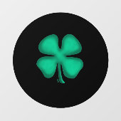 Autocollant Pour Fenêtre Bouton avant en cercle noir irlandais (Feuille)