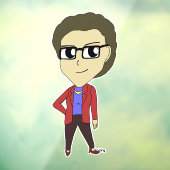 Autocollant Pour Fenêtre bouton chibi (Feuille 3)