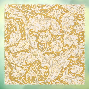 Autocollant Pour Fenêtre Bouton de Bachelier en or de William Morris Floral